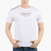 Eminent Men's Round Neck Half Sleeves Printed T-Shirt - Off White