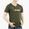 Eminent Men's Round Neck Half Sleeves Printed T-Shirt - Olive Green