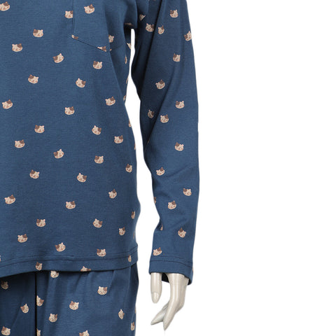 Eminent Women's Full Sleeves Night Suit - Navy Blue, Women Two Piece Outfit, Eminent, Chase Value