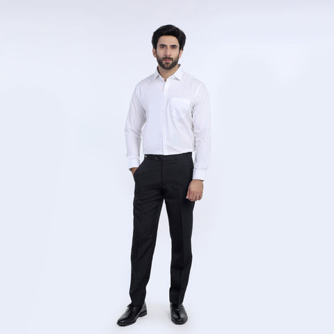 Eminent Men's Formal Plain Shirt - White