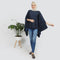 Eminent Women's Poncho - Navy Blue