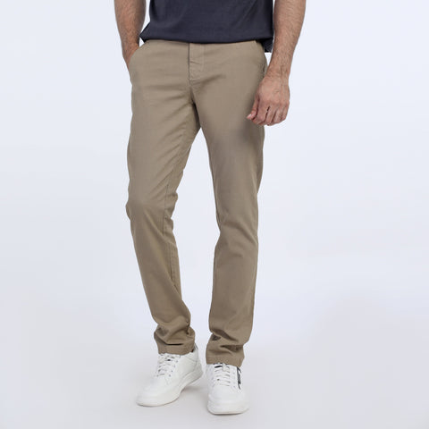 Eminent Men's Cotton Casual Pant - Khaki