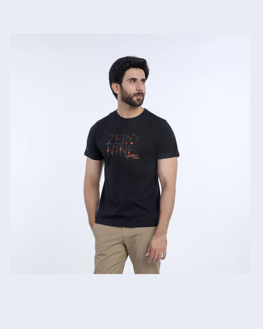 Eminent Men's Half Sleeves Round Neck T-Shirt - Black, Men's T-Shirts & Polos, Eminent, Chase Value
