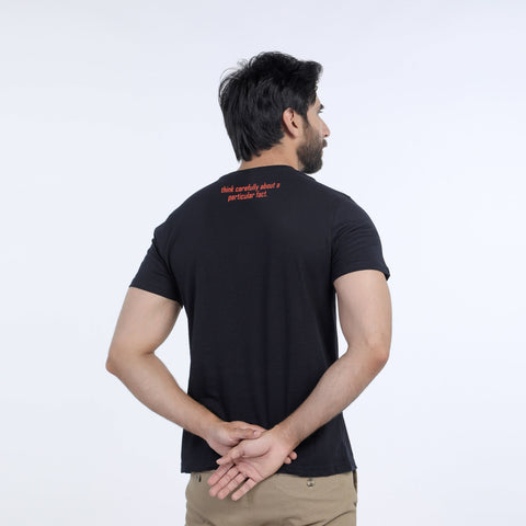 Eminent Men's Half Sleeves Round Neck T-Shirt - Black