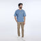 Eminent Men's Half Sleeves Round Neck T-Shirt - Ash Blue