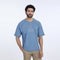 Eminent Men's Half Sleeves Round Neck T-Shirt - Ash Blue