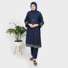 Eminent Women's Emboridered 2Pcs Suit - Dark Blue