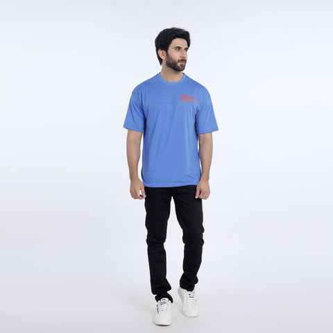 Eminent Men's Half Sleeves Round Neck T-Shirt - Royal Blue