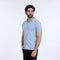 Eminent Men's Half Sleeves Polo Front Open Shirt - Sky Blue