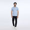 Eminent Men's Half Sleeves Sherwani Collar Front Open T-Shirt - Sky Blue