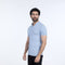 Eminent Men's Half Sleeves Sherwani Collar Front Open T-Shirt - Sky Blue