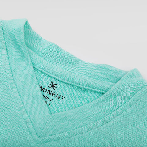 Eminent Girls Full Sleeves Sweat Shirt - Sea Green