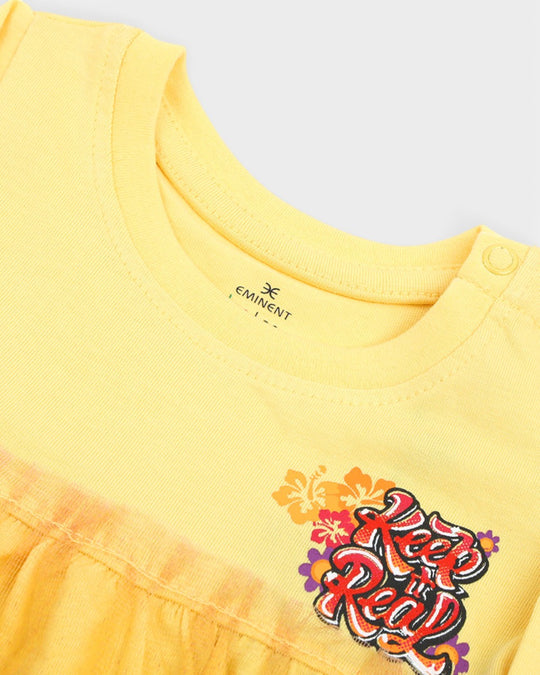 Eminent Newborn Girls  Full Sleeves Frock - Popcorn