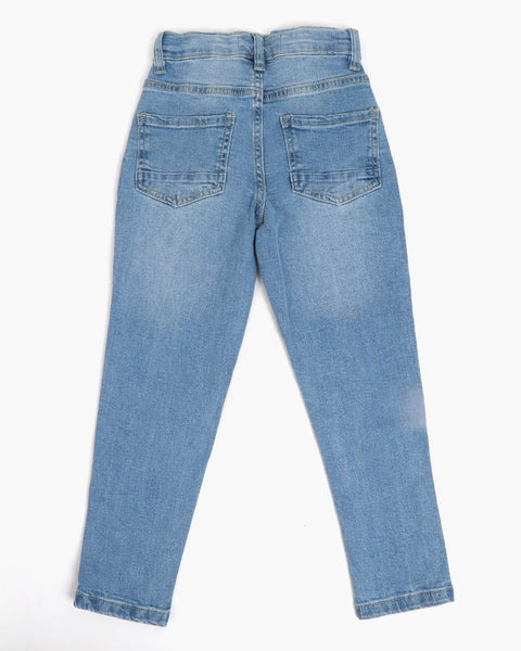Eminent Girls Loose Tappered Denim Pant - Ice Blue, Girls Pants & Capri, Eminent, Chase Value