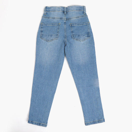 Eminent Girls Loose Tappered Denim Pant - Ice Blue, Girls Pants & Capri, Eminent, Chase Value