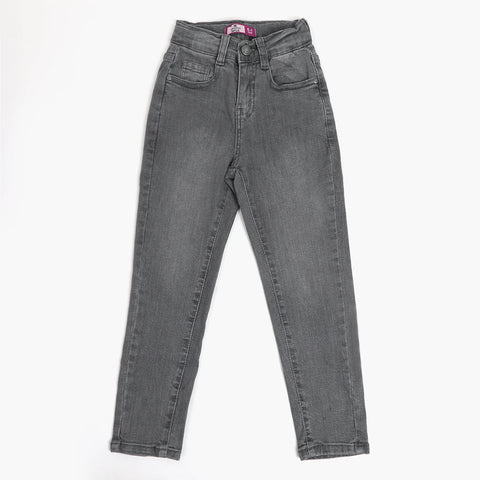Eminent Girls Loose Tappered Denim Pant - Light Grey, Girls Pants & Capri, Eminent, Chase Value