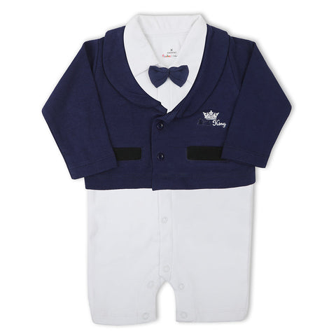 Eminent Newborn Boys Full Sleeves Romper - Navy Blue, Newborn Boys Rompers, Eminent, Chase Value