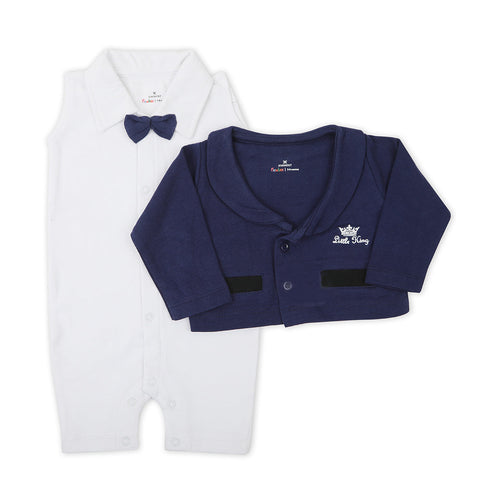 Eminent Newborn Boys Full Sleeves Romper - Navy Blue, Newborn Boys Rompers, Eminent, Chase Value