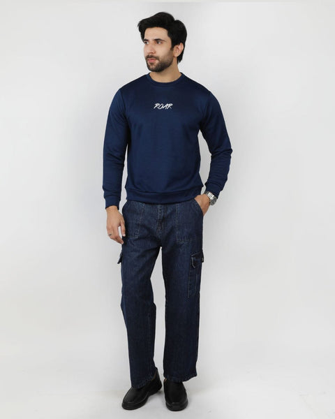 Eminent Men's Full Sleeves Sweat Shirt - Navy Blue, Men's Sweater & Sweat Shirts, Eminent, Chase Value