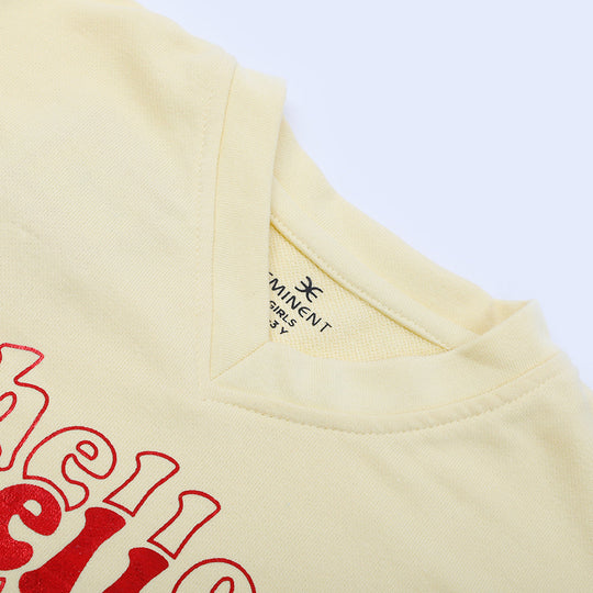 Eminent Girls Full Sleeves Sweat Shirt - Lemon, Girls Hoodies & Sweat Shirts, Eminent, Chase Value