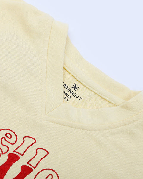 Eminent Girls Full Sleeves Sweat Shirt - Lemon, Girls Hoodies & Sweat Shirts, Eminent, Chase Value
