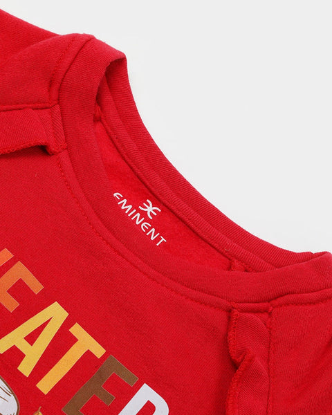 Eminent Girls Full Sleeves Sweat Shirt - Red, Girls Hoodies & Sweat Shirts, Eminent, Chase Value