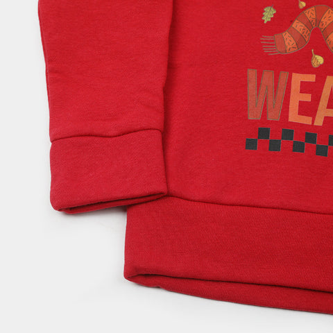 Eminent Girls Full Sleeves Sweat Shirt - Red, Girls Hoodies & Sweat Shirts, Eminent, Chase Value