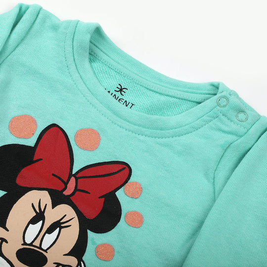 Eminent Newborn Girls Full Sleeves T-Shirt - Mint Green, Newborn Girls T-Shirts, Eminent, Chase Value