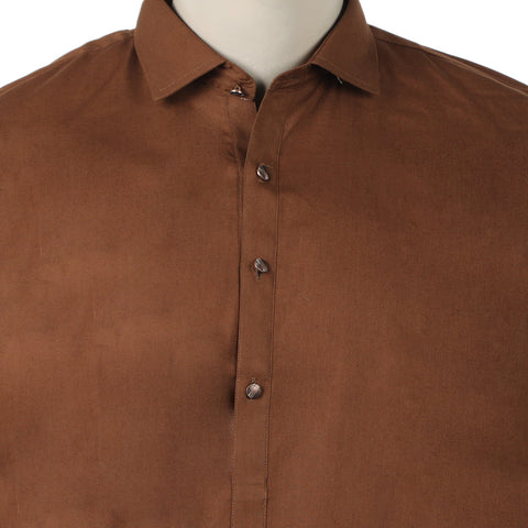 Eminent Men's Trim Fit Shalwar Suit Plain - Coffee, Men's Shalwar Kameez, Eminent, Chase Value