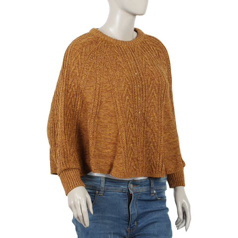 Eminent Girls Full Sleeves Sweater - Camel