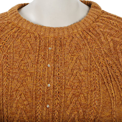 Eminent Girls Full Sleeves Sweater - Camel