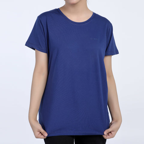 Eminent Women's Half Sleeves Printed T-Shirt - Navy Blue, Women T-Shirts & Tops, Eminent, Chase Value