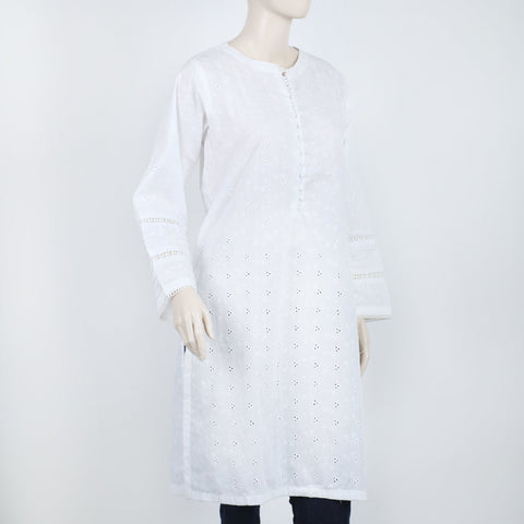 Eminent Women's Stitched Kurti - White, Women Ready Kurtis, Eminent, Chase Value