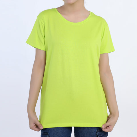 Eminent Women's Half Sleeves Printed T-Shirt - Neon Green, Women T-Shirts & Tops, Eminent, Chase Value