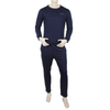 Eminent Mens Embroidered Night Set - Navy Blue