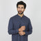 Eminent Men's Embroidered Kurta Pajama Suit - Denim Blue