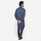 Eminent Men's Embroidered Kurta Pajama Suit - Denim Blue