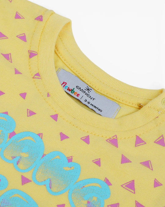 Eminent Newborn Girls Half Sleeves Suit - Popcorn