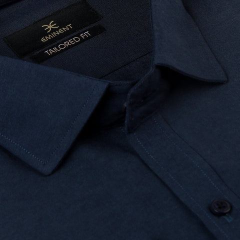 Eminent Men's Formal Chambray Shirt - Navy Blue