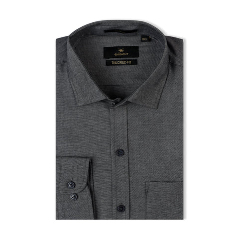 Eminent Men's Formal Chambray Shirt - Dark Grey