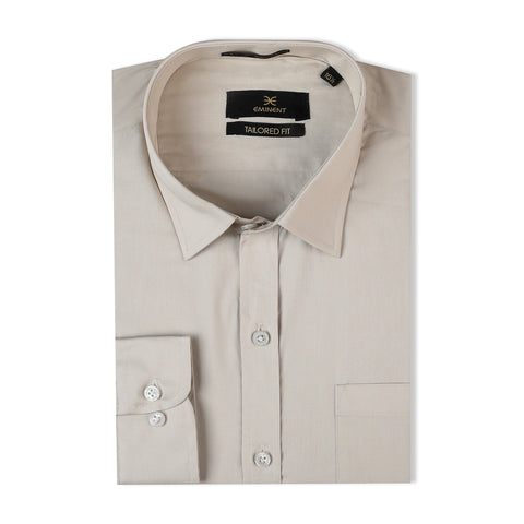 Eminent Men's Formal Plain Shirt - Beige