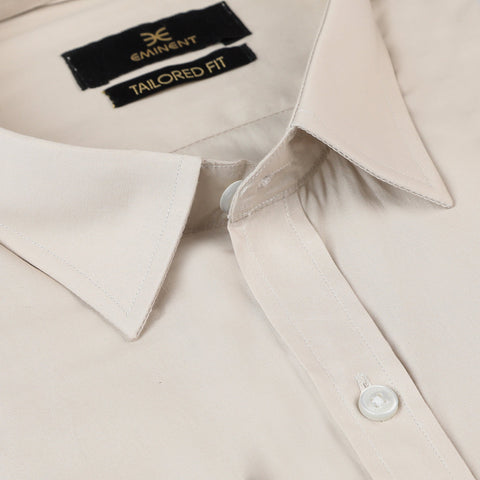 Eminent Men's Formal Plain Shirt - Beige