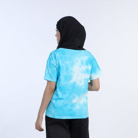 Eminent Women's Half Sleeves Printed T-Shirt - Aqua, Women T-Shirts & Tops, Eminent, Chase Value