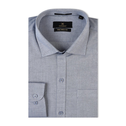 Eminent Men's Formal Chambray Shirt - Light Blue