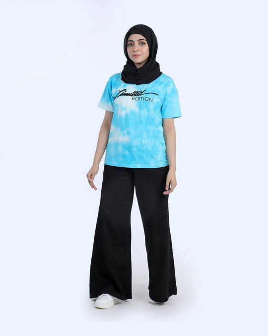 Eminent Women's Half Sleeves Printed T-Shirt - Aqua, Women T-Shirts & Tops, Eminent, Chase Value