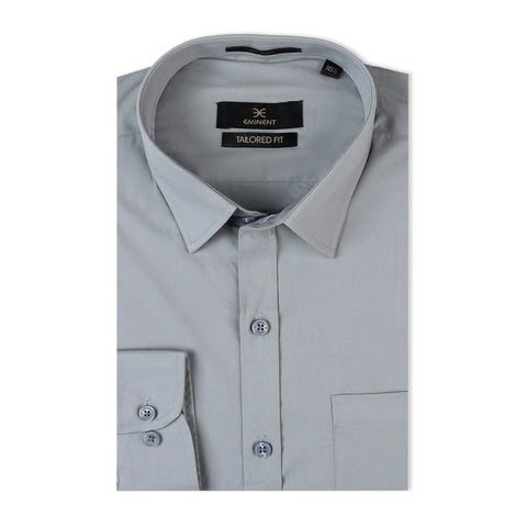 Eminent Men's Formal Plain Shirt - Grey