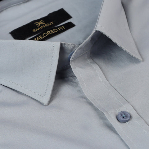 Eminent Men's Formal Plain Shirt - Grey