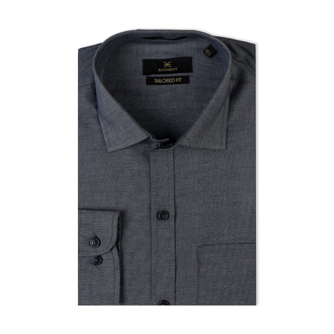 Eminent Men's Formal Chambray Shirt - Charcoal