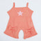 Eminent Newborn Girls Half Sleeves Romper - Coral Haze