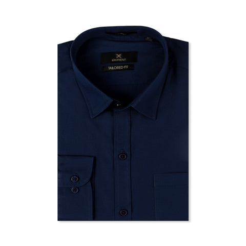 Eminent Men's Formal Plain Shirt - Navy Blue